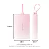 Powerbank Vention 10000mAh (USB-C, Lightning, USB-A) 22,5W indicador LED rosa