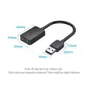 Placa de som USB externa Vention 2 portas 0,15 m preto 2.1 canais 16 bits