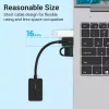 Placa de som USB externa Vention 2 portas 0,15 m preto 2.1 canais 16 bits