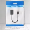 Placa de som USB externa Vention 2 portas 0,15 m preto 2.1 canais 16 bits