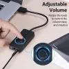 Adaptador de som estéreo externo USB 2.0 Vention com controlo de volume 0,15 m preto ABS