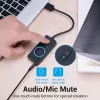 Adaptador de som estéreo externo USB 2.0 Vention com controlo de volume 0,15 m preto ABS