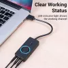 Adaptador de som estéreo externo USB 2.0 Vention com controlo de volume 0,15 m preto ABS