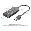 Adaptador de som estéreo externo USB 2.0 Vention com controlo de volume 0,15 m preto ABS