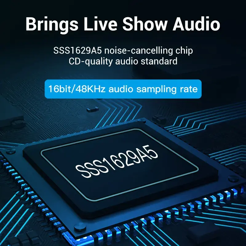 Adaptador de som estéreo externo USB 2.0 Vention com controlo de volume 0,15 m preto ABS