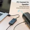 Adaptador de som estéreo externo USB 2.0 Vention com controlo de volume 0,15 m preto ABS