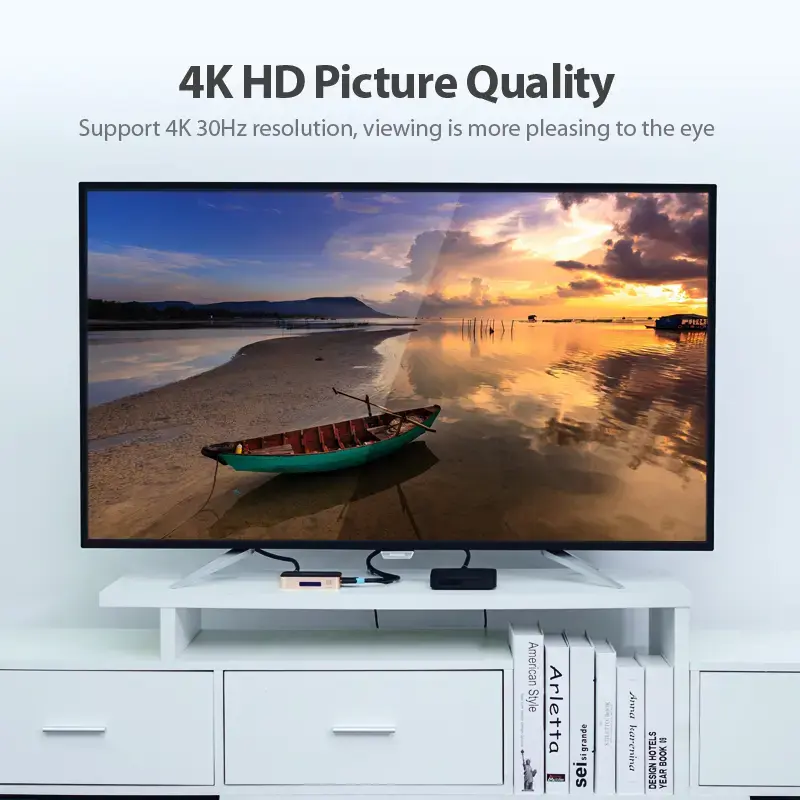 Splitter HDMI Vention 1 entrada 4 saídas 4K@30Hz dourado liga de alumínio