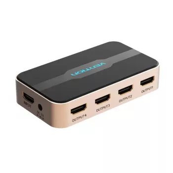 Splitter HDMI Vention 1 entrada 4 saídas 4K@30Hz dourado liga de alumínio