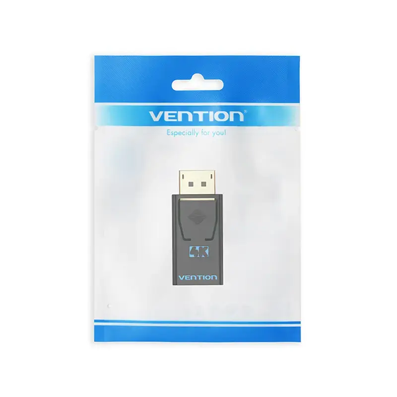 Adaptador Vention DisplayPort macho para HDMI fêmea preto DP HDMI com banho de ouro