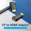 Adaptador DisplayPort para HDMI Vention HBOB0, DisplayPort macho para HDMI fêmea, preto, contactos banhados a ouro