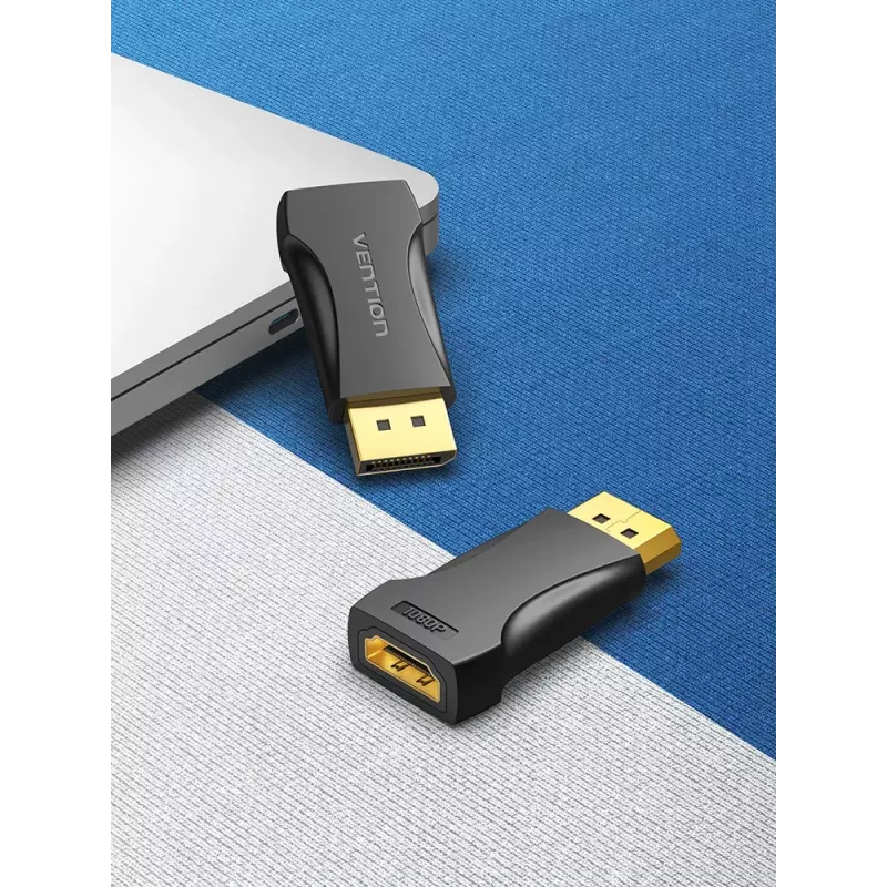 Adaptador DisplayPort para HDMI Vention HBOB0, DisplayPort macho para HDMI fêmea, preto, contactos banhados a ouro