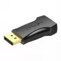 Adaptador DisplayPort para HDMI Vention HBOB0, DisplayPort macho para HDMI fêmea, preto, contactos banhados a ouro