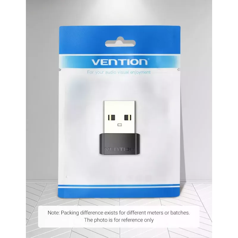 Adaptador USB Vention CDWB0 USB 2.0 macho para USB-C fêmea preto PVC