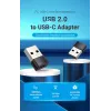 Adaptador USB Vention CDWB0 USB 2.0 macho para USB-C fêmea preto PVC