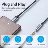 Adaptador Vention USB-C para jack de 3,5 mm BGMHA, USB Type-C macho para fêmea de 3,5 mm, 0,1 m, cinzento