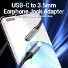 Adaptador Vention USB-C para jack de 3,5 mm BGMHA, USB Type-C macho para fêmea de 3,5 mm, 0,1 m, cinzento