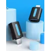 Adaptador OTG Vention USB-C para USB 3.0 CDUB0 — USB-C macho para USB-A fêmea, preto PVC, contactos niquelados
