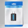 Adaptador OTG Vention USB-C para USB 3.0 CDUB0 — USB-C macho para USB-A fêmea, preto PVC, contactos niquelados