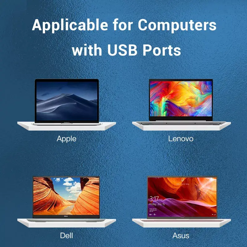 Hub USB 2.0 Vention 3 portas com adaptador Ethernet 100M, host USB 2.0, 4 portas, preto