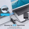 Hub USB 2.0 Vention 3 portas com adaptador Ethernet 100M, host USB 2.0, 4 portas, preto
