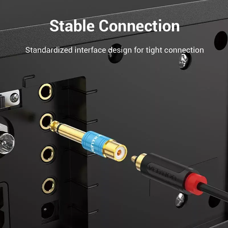 Vention VDD-C03 adaptador de áudio de 6,35 mm para RCA