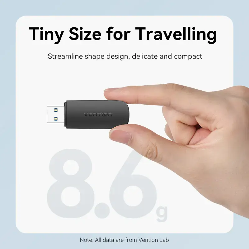 Vention CLGB0 leitor de cartões 2 em 1, USB 3.0 A, SD + TF, letra de unidade dupla, preto