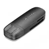 Leitor de cartões Vention 2 em 1 USB 3.0 A SD+TF, USB 3.2 Gen 1, 5000 Mbit/s, preto