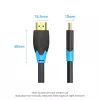 Cabo HDMI Vention 0,75 m preto HDMI 2.0 18 Gbit/s macho para macho