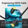 Cabo HDMI Vention 2.0 10 m preto, HDMI tipo A macho-macho, 18 Gbit/s, 4K@60Hz, ARC, HDR