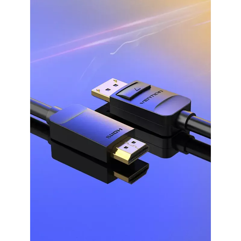 Cabo Vention DP para HDMI 1,5 m preto DisplayPort HDMI 1,5 m