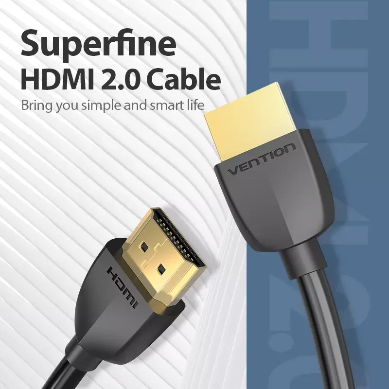 Cabo HDMI portátil Vention 3M preto HDMI 2.0 18 Gbit/s