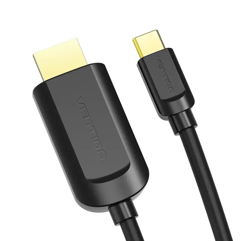 Cabo Vention Type-C para HDMI 2 m preto USB Type-C HDMI