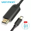 Cabo Vention Type-C para HDMI 2 m preto USB Type-C HDMI