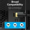 Cabo DisplayPort, macho-macho, Vention, 1,5 m, 4K HD, preto, 6 mm de diâmetro