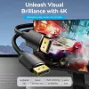 Cabo DisplayPort, macho-macho, Vention, 1,5 m, 4K HD, preto, 6 mm de diâmetro