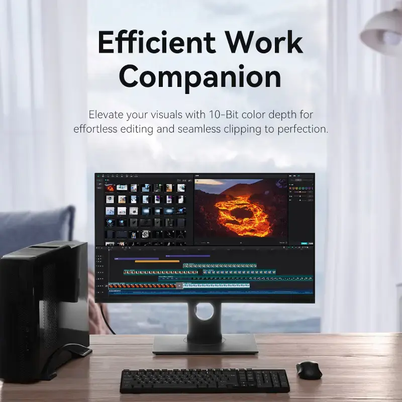 Cabo DisplayPort, macho-macho, Vention, 1,5 m, 4K HD, preto, 6 mm de diâmetro