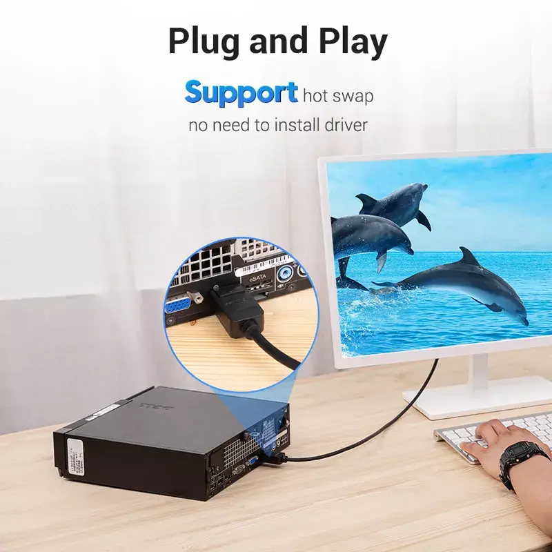 Cabo Vention HAFBH de DisplayPort para DVI, 2 m
