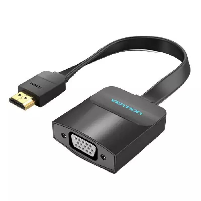 Conversor Vention plano HDMI para VGA 0,15 m preto VGA D-Sub HDMI tipo A