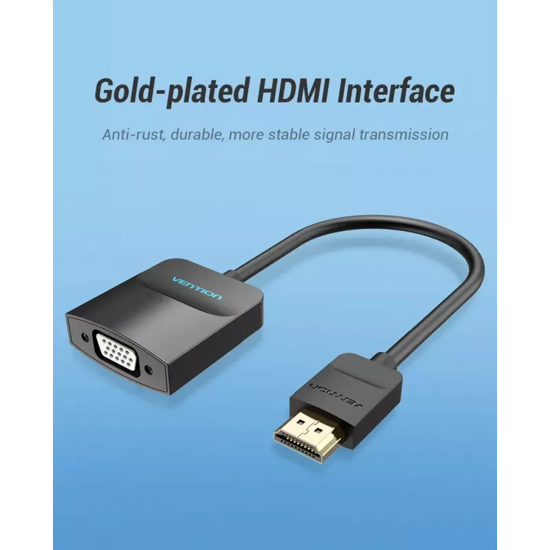 Conversor Vention HDMI para VGA 0,15 m preto HDMI tipo A VGA