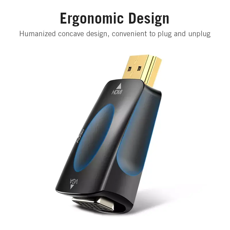 Vention AIDB0 conversor de HDMI para VGA, áudio de 3,5 mm