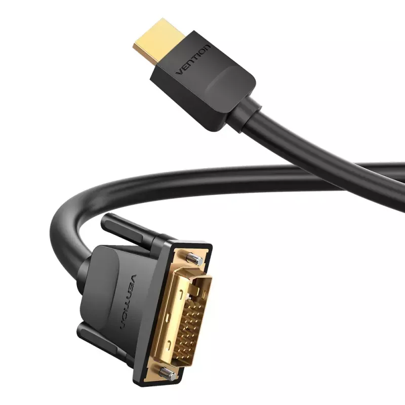 Cabo Vention HDMI para DVI 1M preto HDMI tipo A DVI-D