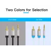 Cabo de áudio Vention 3,5 mm jack para 2×RCA, 1,5 m, alumínio/preto