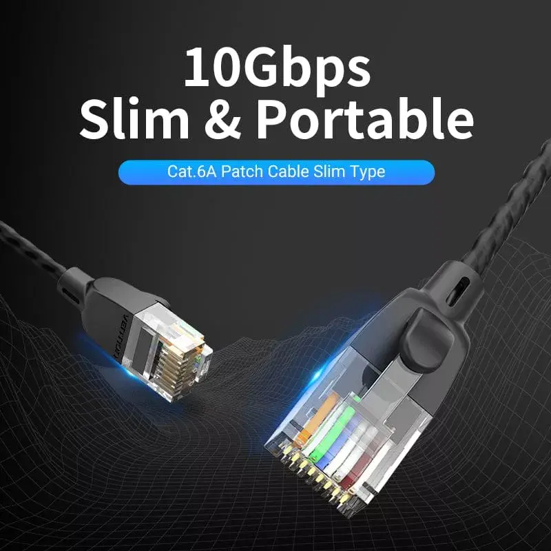 Vention IBIBJ cabo patch Cat.6A UTP, 5 m, preto