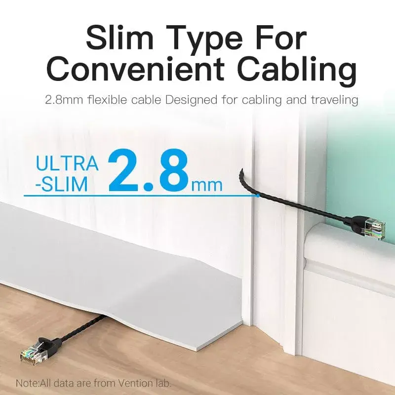 Vention IBIBJ cabo patch Cat.6A UTP, 5 m, preto