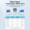 Vention AKPH0 comutador HDMI bidirecional de 2 portas, 8K, liga de alumínio, cinzento