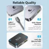 Vention AKPH0 comutador HDMI bidirecional de 2 portas, 8K, liga de alumínio, cinzento