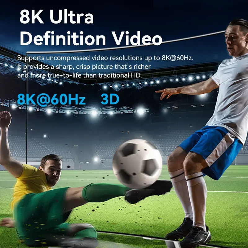 Vention AKPH0 comutador HDMI bidirecional de 2 portas, 8K, liga de alumínio, cinzento