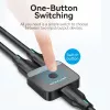 Comutador HDMI bidirecional 2 portas 4K Vention AKOB0 — 3 portas HDMI, 3840×2160@60Hz, ABS, plug and play