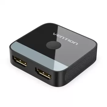 Comutador HDMI bidirecional 2 portas 4K Vention AKOB0 — 3 portas HDMI, 3840×2160@60Hz, ABS, plug and play
