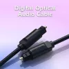 Cabo de áudio ótico Vention 2M preto TOSLINK macho para macho